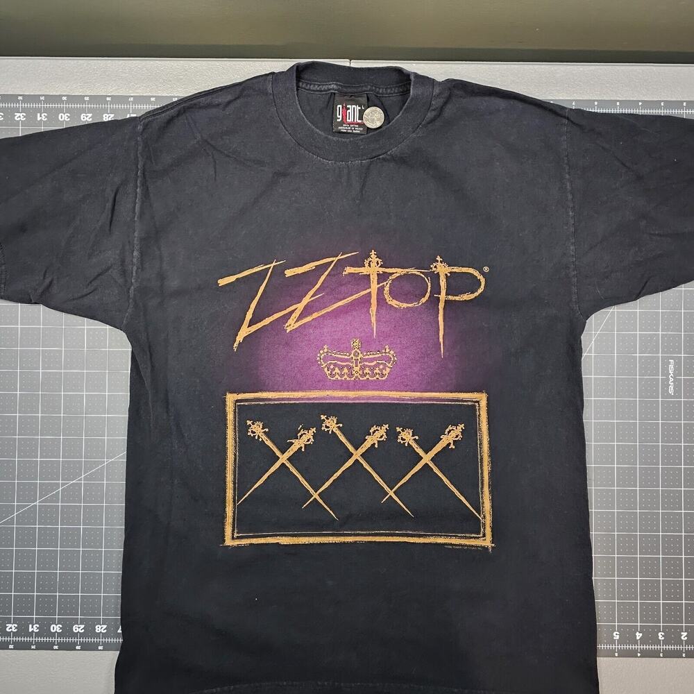 Vintage Zz Top Tshirt Medium 1999 Xxx Concert Tour Band 90s Giant Tag Y2k Read